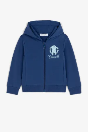 sudadera con capucha y monograma bordado