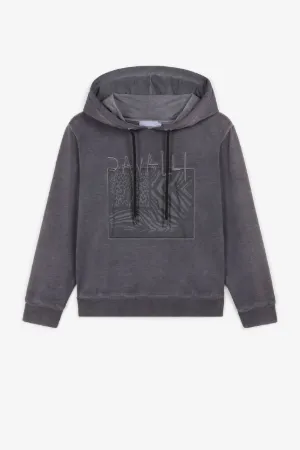 Sudadera con capucha y parche Animalier Patchwork