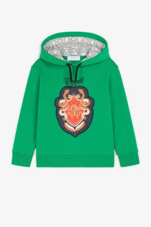 sudadera con capucha y parche del logo