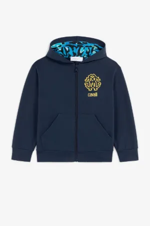 Sweat à capuche zippé à broderie RC Monogram