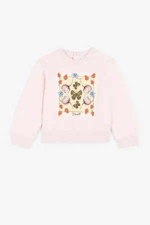 Sweat à imprimé fraises et papillons
