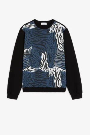 Sweatshirt mit Zebra-Print