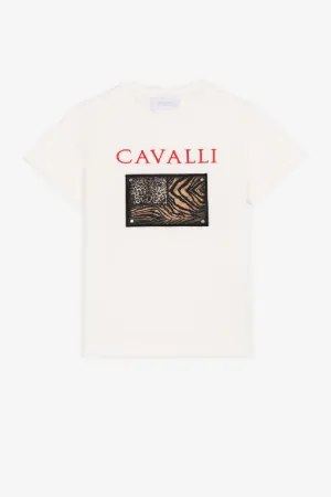 T-shirt à appliqué Animalier Patchwork