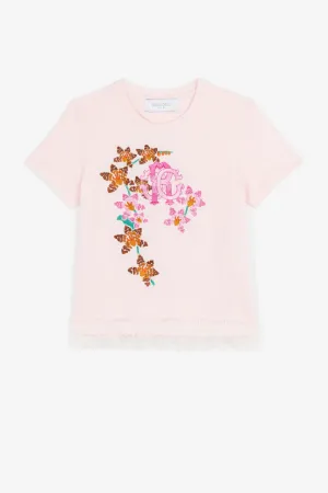 t-shirt à fleurs