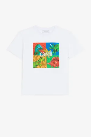 T-shirt à imprimé dinosaures