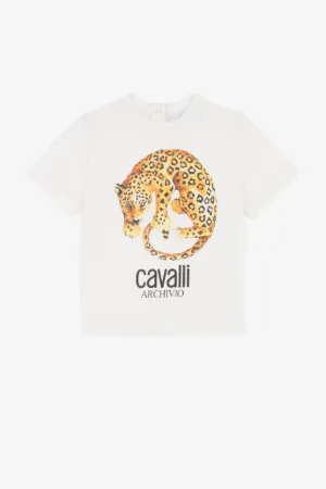 T-shirt à imprimé jaguar