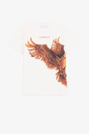 T-shirt à imprimés phénix et logo
