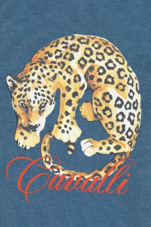 T-shirt à logo et jaguar imprimé