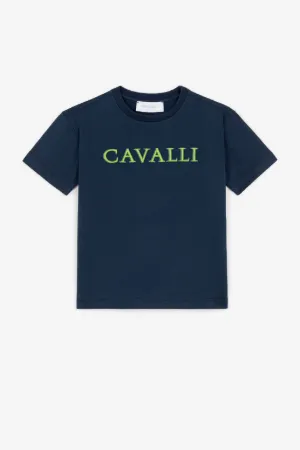 T-shirt con logo ricamato
