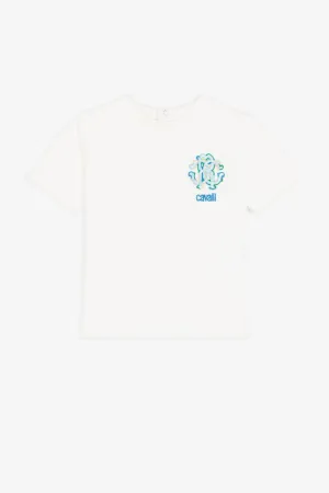 T-shirt en coton à broderie RC Monogram