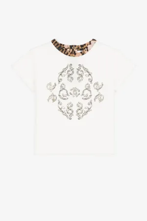 T-shirt en coton à imprimé filigrane