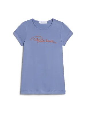 T-Shirt-Kleid mit Logo-Schriftzug