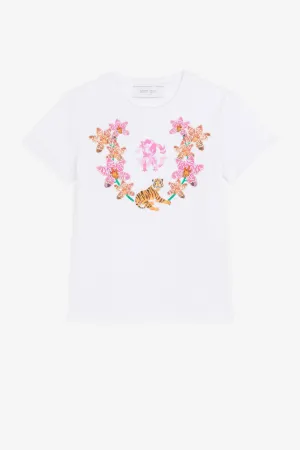 T-Shirt mit Blumen-Print