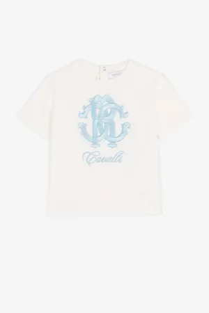 T-Shirt mit Monogramm-Stickerei