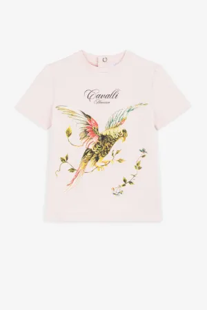 T-Shirt mit Vogel-Print