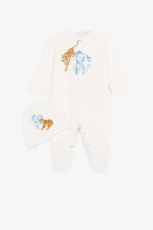 tiger logo-print babygrow set