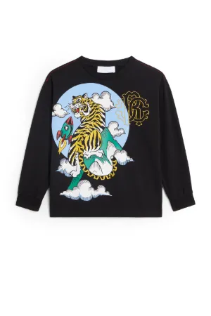 tiger print sweatshirt