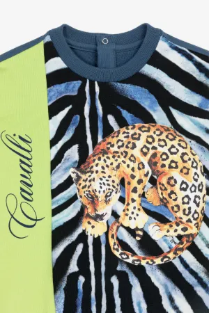 Top con estampado Zebra y raya con logo