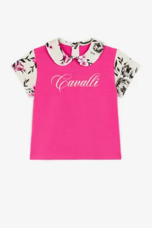 Top con logo y estampado Flower