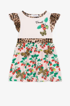 Vestido con estampados Butterfly y Strawberry