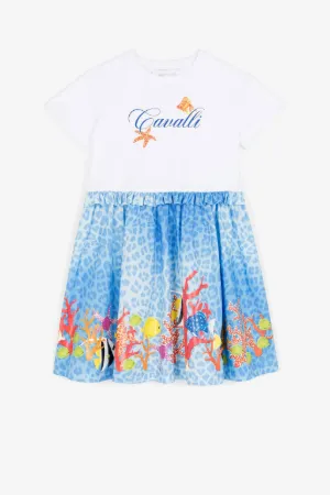 vestido estilo camiseta con motivo de peces