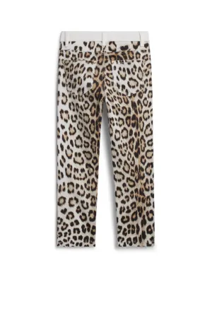 white leopard print jeans