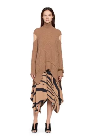 Jupe asymétrique à motif zébré
