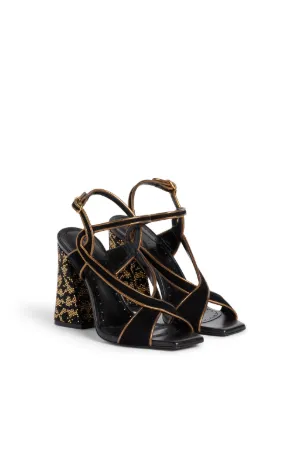 crystal studded sandals