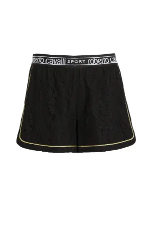 Lace track shorts