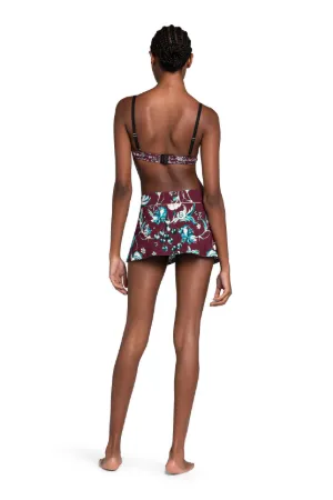 Lace-Trimmed Floral-Print Bra