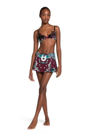 Lace-Trimmed Floral-Print Bra