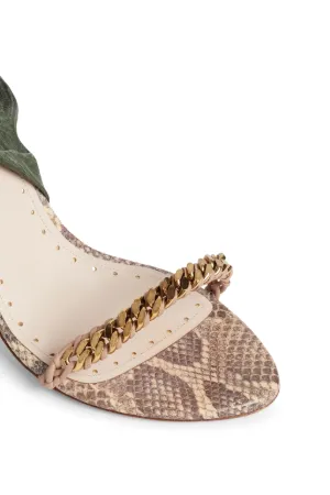 snakeskin sandals