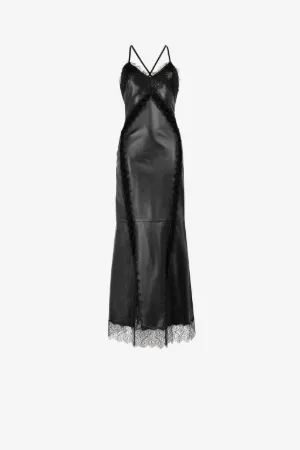 Leather And Lace Maxi Dress