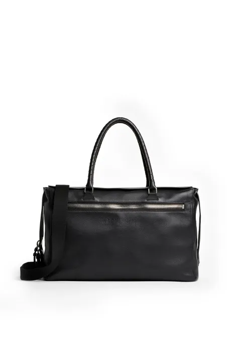 Leather Duffle Bag With Roberto Cavalli Logo Leather Duffle Bag With Roberto Cavalli Logo