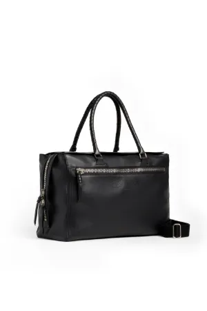 Leather Duffle Bag With Roberto Cavalli Logo Leather Duffle Bag With Roberto Cavalli Logo