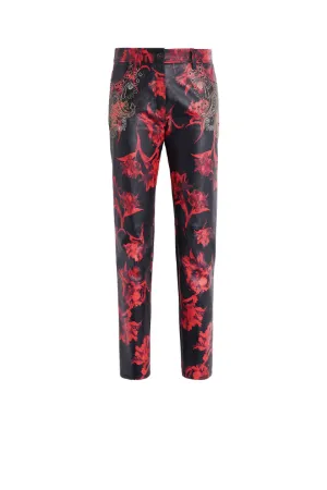 Lederhose mit Parrot Tulip Print
