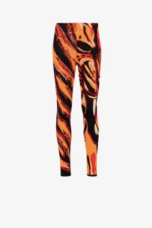 Legging à motif Flame Lion en jacquard
