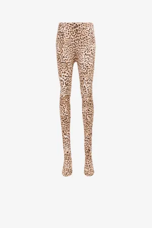 Legging avec pieds et imprimé guépard