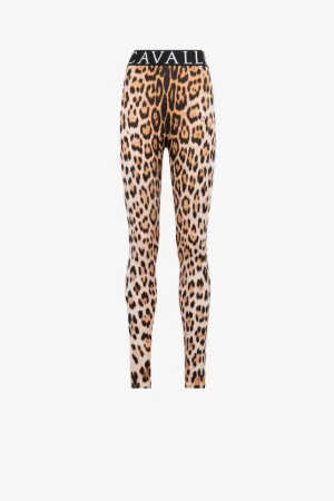 Leggings mit Jaguar-Print