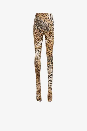 Leggings mit Jaguar-Print