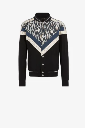 leopard-print bomber jacket