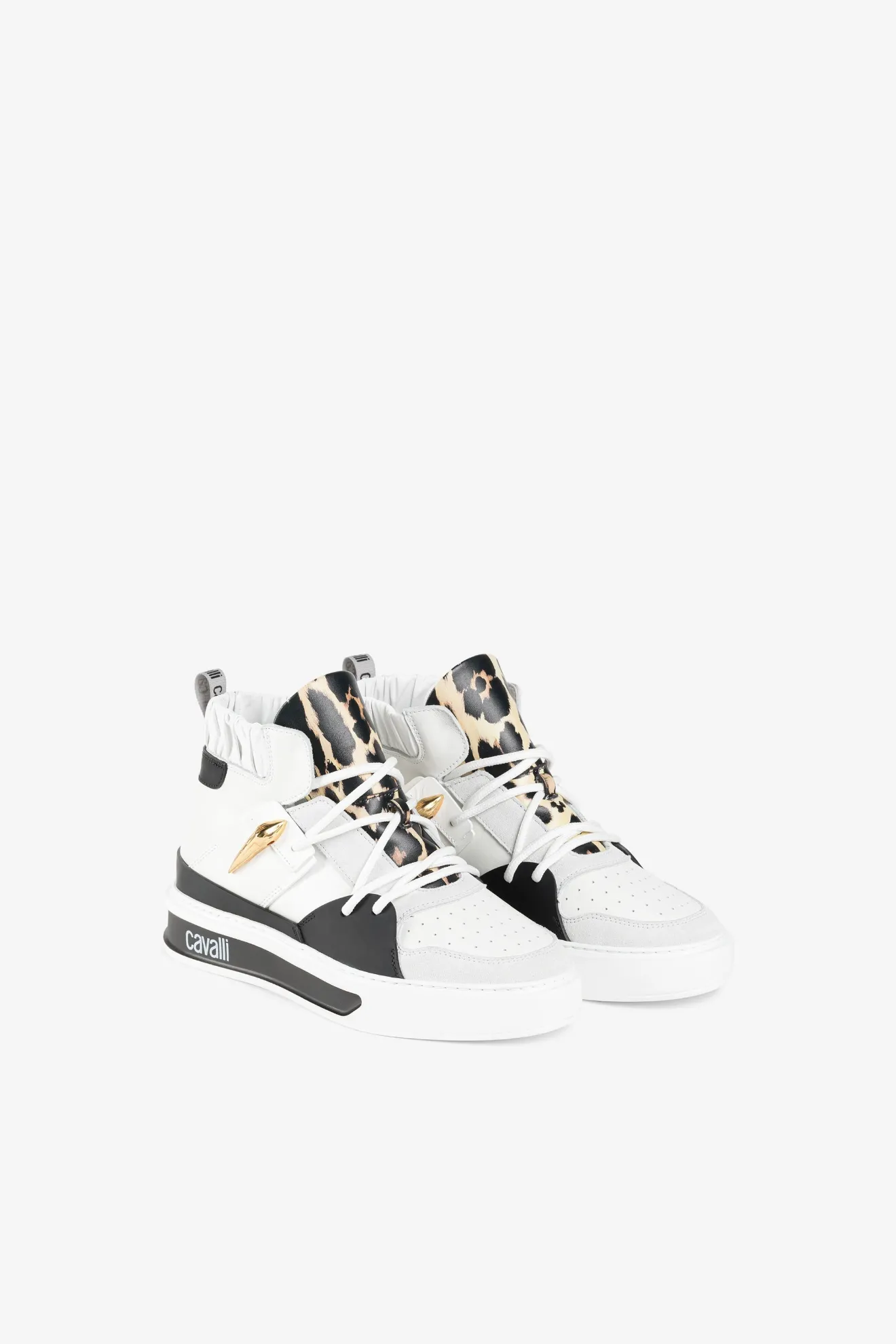 leopard-print high-top sneakers 