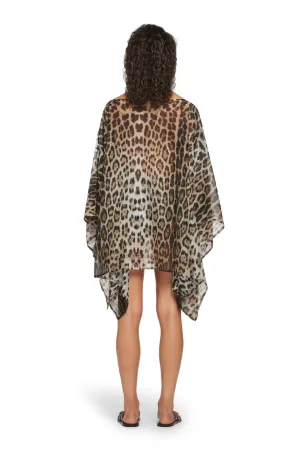 long leopard print kaftan