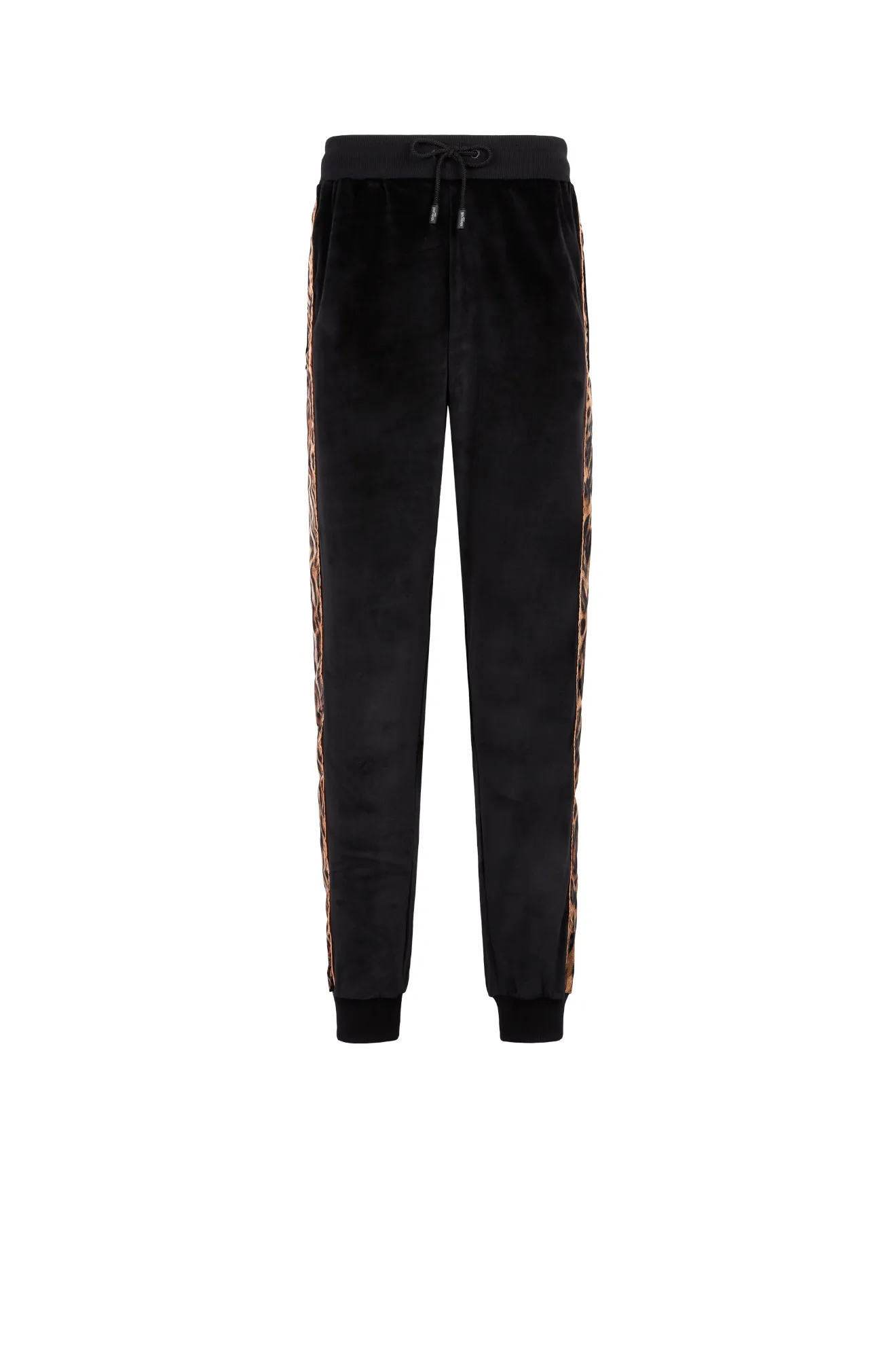 Leopard-Print Side-Stripe Sweatpants 