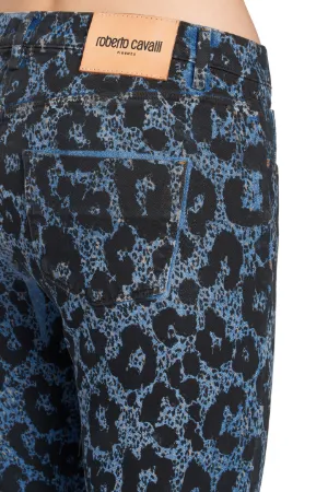 animal print skinny trousers