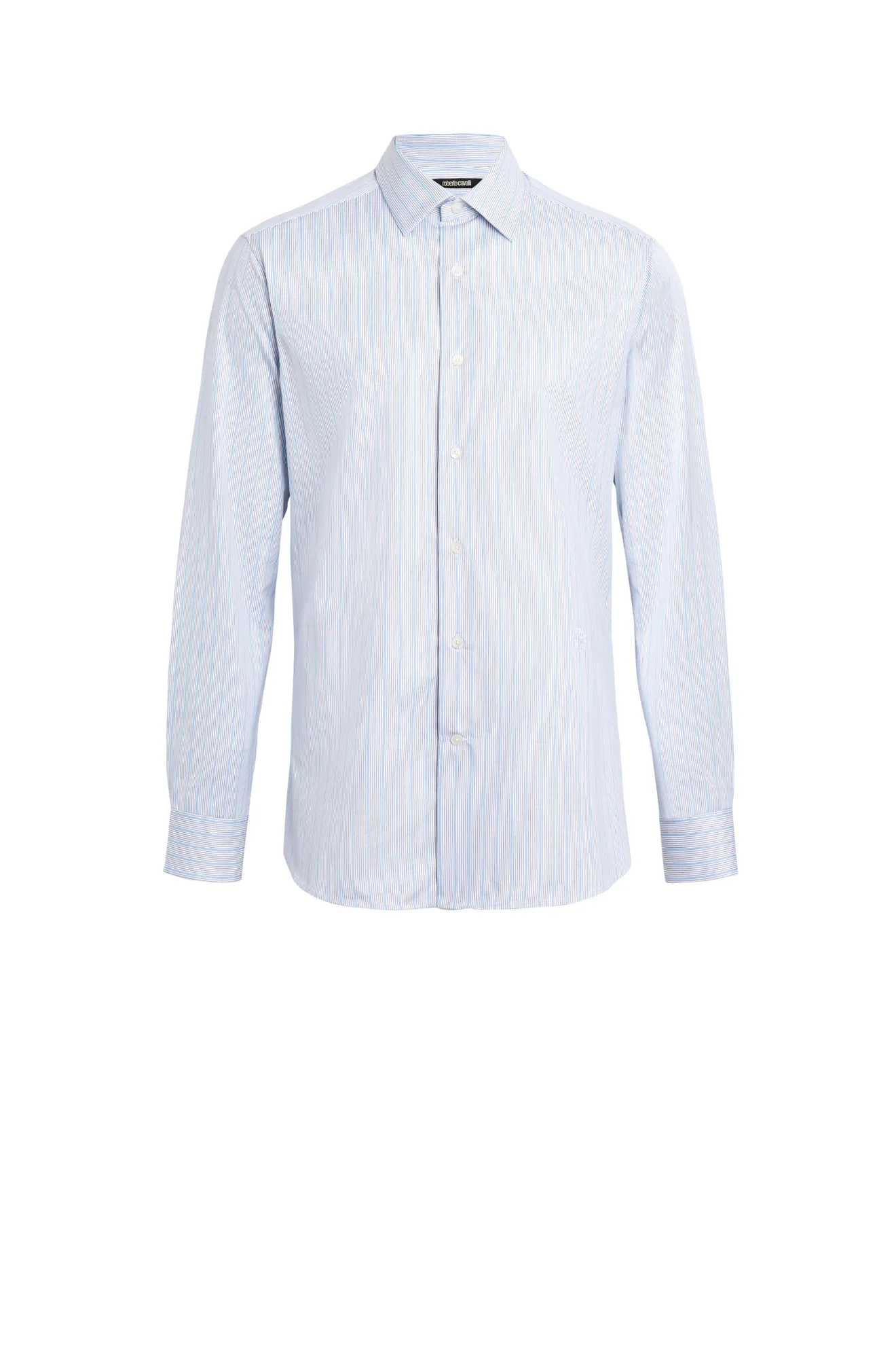 Light blue regular fit striped shirt 