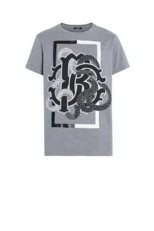 snake print T-shirt | Roberto Cavalli 