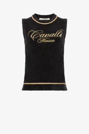 Logo-Embroidered Sleeveless Top