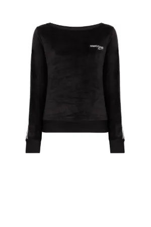 Logo-Embroidered Velour Sweatshirt