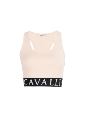 Logo-Jacquard Crop Top 